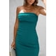 thumbnail image 5 of Vestido PRETTYGARDEN Tubo Strapless Ajustado con Abertura Lateral Azul Verde M, 5 of 8