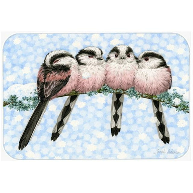 Roosting Long Tailed Tits Kitchen or Bath Mat, 20 x 30