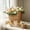 Yellow,40*36*24.5CM, variant on Woven Flower Basket, Vintage Woven Pram Shaped Basket,Multifunctional Flower Arrangement Basket with Wheel and Handle, Rustic Home Decor for Weddings Party Candy Display