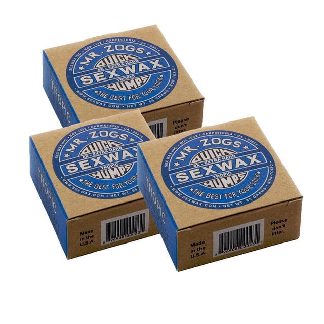 Cera sexual para tablas de surf Quick Humps Coconut, 6 unidades Tropical, paquete de 3