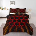 thumbnail image 2 of Erosebridal Futuristic Geometric Bedding Full Comforter Set, Abstract Stripe Down Comforter, Teens, Reversible 3 Pieces, 2 of 8