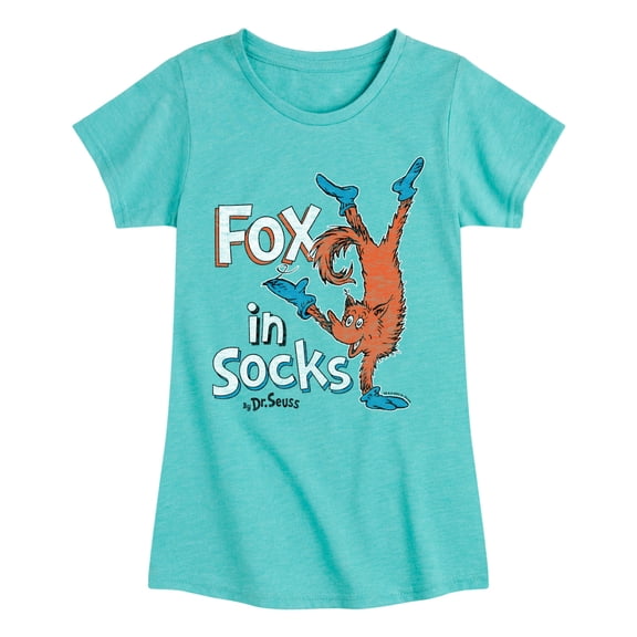 Dr. Seuss - Fox In Sox Book Cover Fitted Short Sleeve Graphic T-Shirt