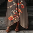 thumbnail image 7 of TaTaai Women's Spring Summer Print Dress 3/4 Sleeve V-Neck Irregular Hem Pockets Loose Casual Long Midi Dress for Daily Home Beach Wear Gift, 7 of 7
