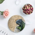 thumbnail image 4 of POGLIP Tropical Wildlife Lizard Set of 8 Round Coaster for Drinks, Absorbent Ceramic Stone Coasters Cup Mat with Cork Base for Home Kitchen Room Coffee Table Bar Decor, 4 of 5