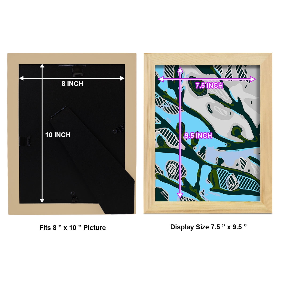 Abstract Tree Limbs I -Framed Print w/glass-Natural Wood