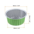 thumbnail image 2 of Grass Green Cupcake Cups, 25pcs 66x36x85mm Aluminum Foil Standard Cupcake Liners, 2 of 6