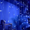thumbnail image 2 of Cadena de luces LED extensible de 13 pies, luces de hadas para exteriores impermeables, luces de cortina, luces de carámbano para Navidad, jardín, patio, fiesta, 2 of 7