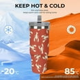 thumbnail image 4 of 30 Oz Insulated Tumblers with Flip Straw Lid Top Handle Crawfish Lobster Leakproof Reusable Vacuum Stainless Steel Travel Coffee Mug for Car, 4 of 6