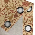 thumbnail image 5 of Ambesonne Western Grommet Curtain, Hat Snakes Bison Folklore, 50" x 63", Pale Orange Redwood, 5 of 6