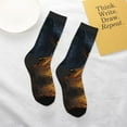 thumbnail image 4 of Kids Girls Boys Socks - Glowing Snake Dark Forest Comfort Breathable Crew Socks for Boys Girls Kids, Soft Athletic Running Socks for Boys Socks 6-10 Years Old, 4 of 6