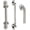 Brushed Nickel, variant on 16 Inch Shower Grab Bar 2 Pack Polished Chrome SUS 304 Safety Grab Bars with Concealed Screws, 500lbs Support Assist Bath Handle Balance Bar for Handicap Elderly Pregnant Women for Gifts