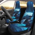 thumbnail image 2 of Sikiie Colorful Ocean Whale Car Seat Protector 2 Pack Car Seat Cushion Mat, Car Seat Covers for SUV, Truck, Van, 2 of 7