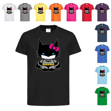 Hello Kitty Batman Funny T-shirt, Unisex Short Sleeve T-shirt