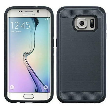 For Samsung Galaxy S7 Armor Defender [Shock/Impact Resistant] Hybrid Dual Layer Case for Galaxy S7 - Brush Black