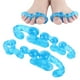 thumbnail image 5 of 2 pares de separadores de dedos de 5 agujeros para aliviar el dolor Corrector de Hallux Valgus elástico suave, 5 of 5