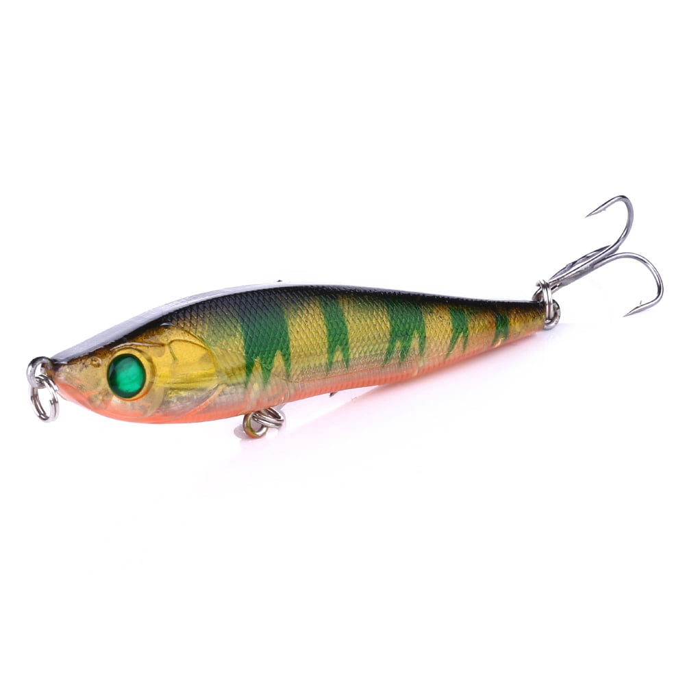 HENGJIA Fishing Lures, Pencil Plopper Fishing Lures for Bass Catfish Pike Perch, Sinking Minnow Pencil Popper Fishing lure for Freshwater or Saltwater