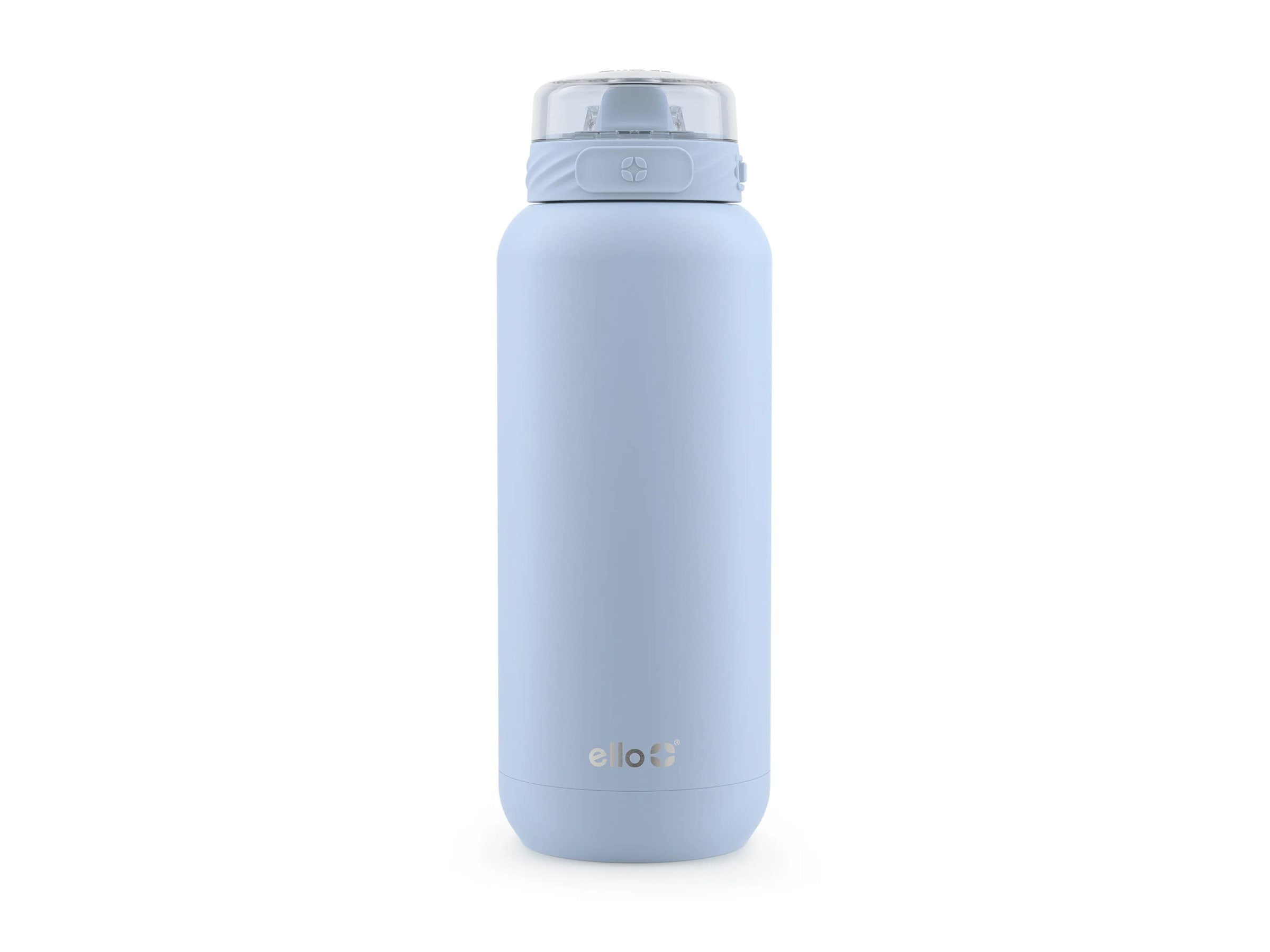 Ello 32 oz Halogen Blue Stainless Steel Vacuum Insulated Water Bottle with Straw & Carry Handle