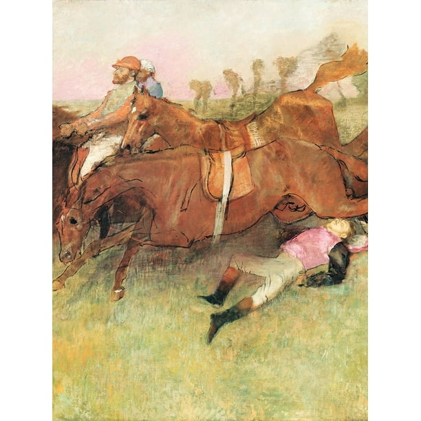 Scene from the Steeplechase: The Fallen Jockey Poster Print by Edgar Degas  (18 x 24) # 55458 - Walmart.com
