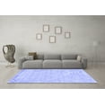 thumbnail image 3 of Ahgly Company Machine Washable Indoor Rectangle Trellis Blue Modern Area Rugs, 5' x 7', 3 of 4