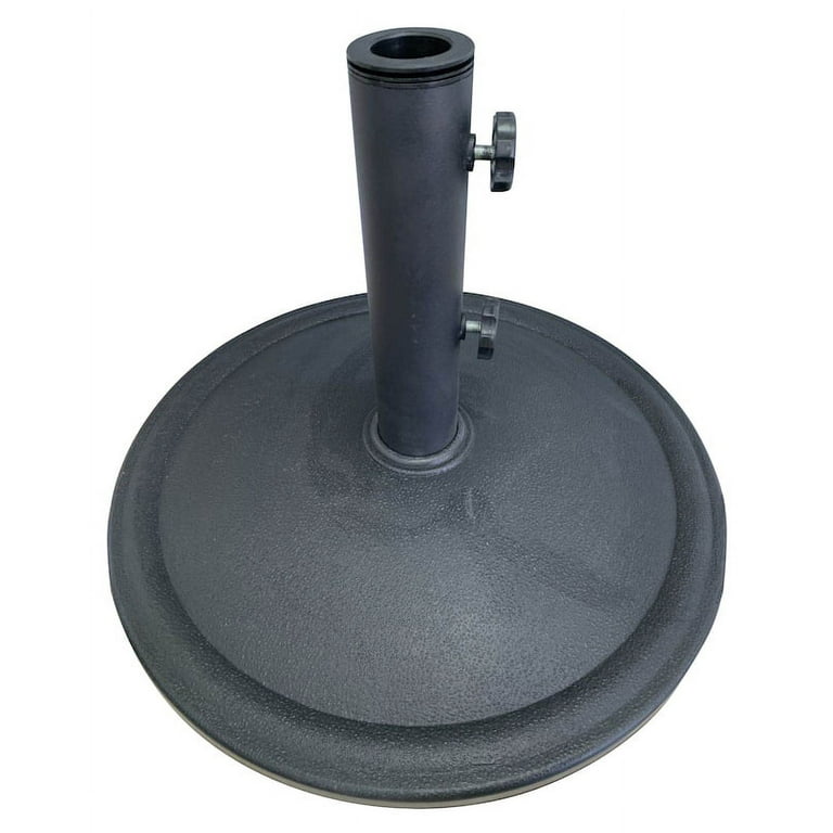 Mainstays 30 Pound Black Round Matte Concrete Patio Umbrella Base