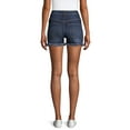 thumbnail image 3 of No Boundaries Juniors' Exposed Button Chop Pocket Mid-Rise Shorts, 3 of 6