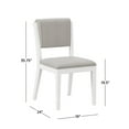 thumbnail image 4 of Hillsdale Clarion Wood and Upholstered Dining Chairs Set of 2 Sea White, 4 of 13