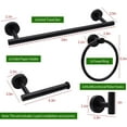 thumbnail image 6 of 5/10/20pcs Bathroom Hardware Set, Including 16" Hand Towel Bars, Toilet Paper Holders, Towel Rings, Robe Towel Hooks (10pcs 16" Black), 6 of 7