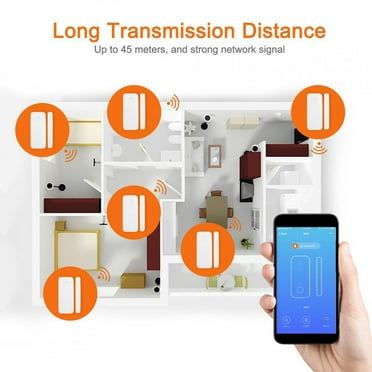 Greensen WIFI Door Window Sensor,WIFI Smart Door Window Alarm Sensor Wireless Remote Control For Home Security,Smart Door Window Sensor