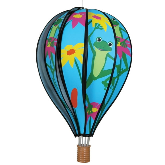 Premier Designs 22 in. Hot Air Balloon Frogs Wind Spinner