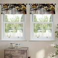 thumbnail image 2 of LALILO Kitchen Curtain Valance Cat Oil Canvas With Rod Pocket Window Curtain 52"x 18" Set of 2, 2 of 7