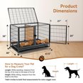 thumbnail image 3 of Ataucjin Large Dog Crate,48" L x 24" H,Metal Dog Crate, Dog Kennel, Dog Kennel for Small Medium Large Dogs, Puppy Dog Playpen, Pet Cage, Pet Playpen, Indoor Outdoor, 3 of 6