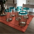 thumbnail image 5 of Set of 6 Aqua Rim 16oz Hiball Glasses Clear, 5 of 5