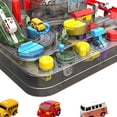 thumbnail image 3 of Pistas de carreras de rompecabezas de plástico, juguetes de aventura de autos, juego para niños en edad preescolar, niños pequeños Estilo 4 con 3 coches, 3 of 6