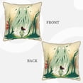 thumbnail image 5 of ZNDUO Throw Pillow, 18"x18" Bed Pillow and Couch Pillows - Indoor Decorative Pillows，Fantasy Monster Forest Girl Throw Pillow, 5 of 8