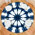 thumbnail image 2 of Blue Tie Dye Star Pattern Round Fitted Tablecloth with Elastic Edge,Dining Table Cover Waterproof,Outdoor Round Tablecloth for Camping,Dining,Indoor and Outdoor, 2 of 7