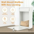 thumbnail image 3 of Wall Mounted Metal Mailbox with 2 Keys Weather Resistant Lockable Security Postbox Delivery Letter Box for School Office Outdoor, 3 of 11