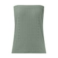 thumbnail image 4 of QIJUNTUO Women's Bandeau Tube Top With Elasticized Waist For Beach & Pool Parties Green, 4 of 5