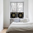 thumbnail image 4 of Christmas Snowflake Kitchen Curtain 2 Panels Tiers Curtains 24 Inch Length, Gold Black Xmas Winter Holiday Curtains Rod Pocket Curtains Window Drapes Treatment Window Cafe Curtains 55''''x24'''', 4 of 5