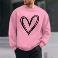 thumbnail image 2 of Kaemgyyd Men's Casual Crewneck Sweatshirt Valentine's Day Heart Long Sleeve Basic Pullover Spring Fashion Clothes, 2 of 3