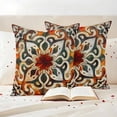 thumbnail image 4 of Pack of 2 Outdoor Pillow Covers 20x20 Inch Waterproof Burnt Orange Green Throw Pillow Covers,Decorative Couch Pillow Shams Protectors Vintage Abstract Flowers Patio Garden Pillowcases Cushion Covers, 4 of 8