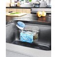 thumbnail image 6 of Multifunctional Adhesive Kitchen Sink Organizer with M-Shaped,2 Installation Methods Kitchen Sponge Holder,Rustproof Sponge Caddy for Brush,Sink Stopper and Scraper -Silver, 6 of 7
