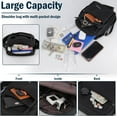 thumbnail image 5 of Small Crossbody Bag for Men,Canvas Messenger Shoulder Bags Crossbody Satchel Bag Men's Side Bags Over the Shoulder Purse, 5 of 10