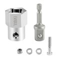 thumbnail image 1 of Stainless Steel Headwind Trailer Jack Crank Handle Cordless Drill Adapter, 1 of 5