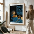 thumbnail image 3 of Vintage hedgehog reading a book - Illustration Reading Library Woodland Whimsical Animal Nostalgia Unframed Wall Art Print 12 x 18 inches, 3 of 16