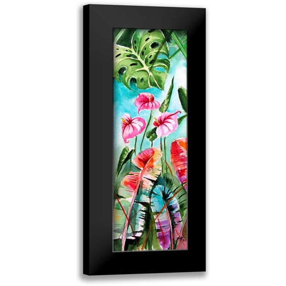 Kovacs, Anna Brigite 7x14 Black Modern Framed Museum Art Print Titled - Tropical I