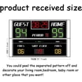 thumbnail image 2 of Basketball Scoreboard Wall Stickers Self Adhesive Wall Decals Wall Art Mural Decals Waterproof Wall Decoration Basketball Scoreboard Wall Decor for Home Living Room Bedroom, 2 of 9