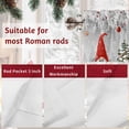 thumbnail image 7 of Gray Christmas Valances for Windows, 54 x 18in, Dwarf Present Xmas Ball Snowflake Winter Rod Pocket Kitchen Valance Curtain Light Filtering Window Treatments for Living Room Bedroom, 1 Panel, 7 of 7