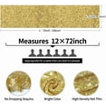 thumbnail image 3 of 12 x 72 inches Gold Sequin Table Runner, Glitter Table Runner for Birthday Party Supplies Decorations Wedding Bachelorette Holiday Celebration Bridal Shower Baby Shower (2 Pack), 3 of 8