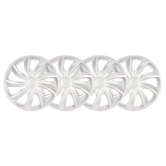 13in Wheel Hub Caps, Wheel Rim Cover 4pcs Silvery Dynamic Scratch Resistant  for Cars Trucks