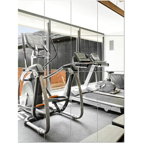 Wall Mirror Full Length,Mirror Tiles,Full Body Mirrors for Home Gym(Glass,16x12''-4PCS),Over The Door,Entryway,Living Room,Bedroom,(Glass - 16'' x 12'' - 4PCS)